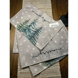 Christmas placemats set of 4 canvas new tree